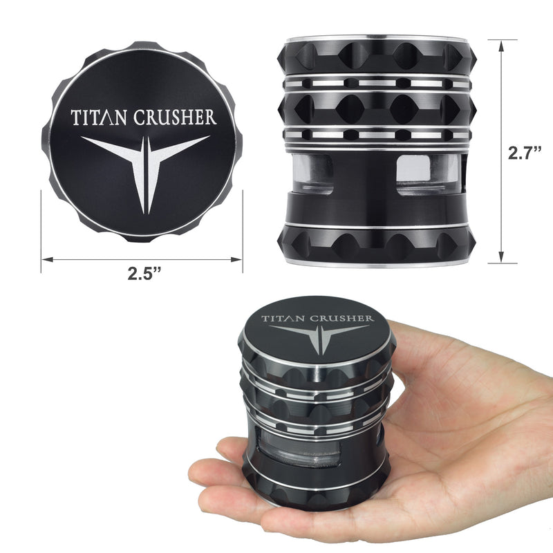 Titan Custom Stainless Steel Grinder, 1.2 lbs